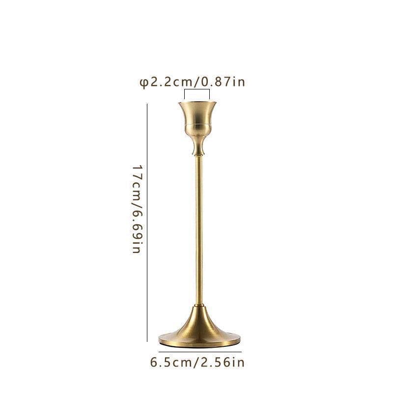 Aromatherapy Candle Holder Brass Vintage Metal Candlestick Decorative Premium Valentine's Day Wedding Table Centerpiece