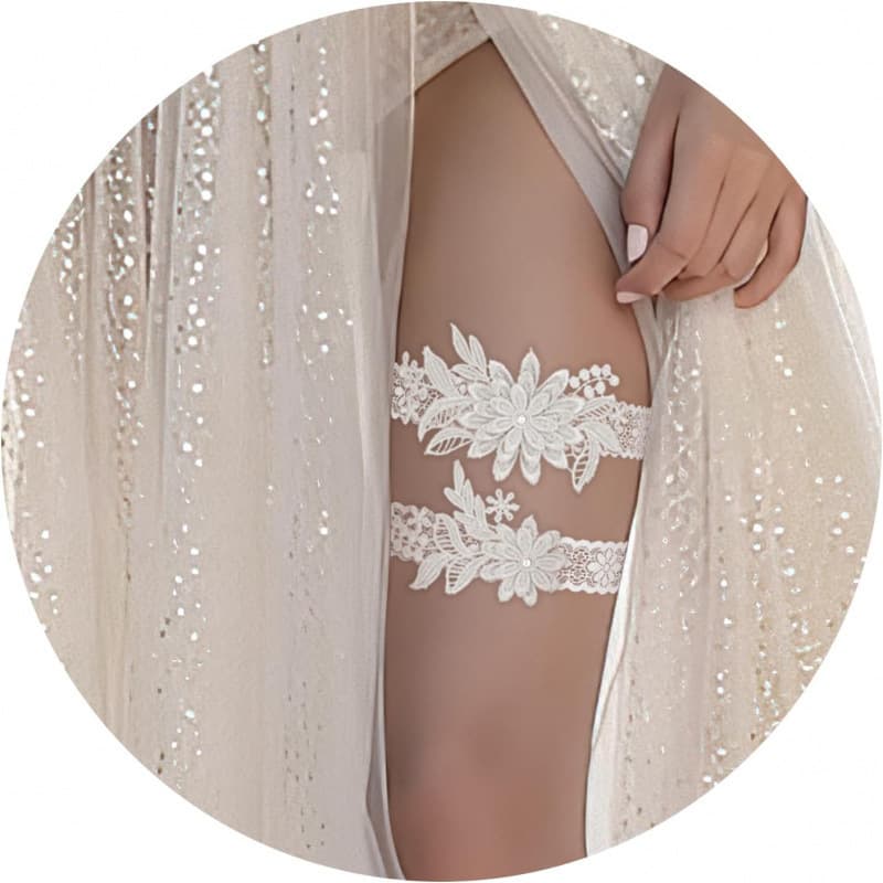 Cross-border Manufacturer Blue Lace Garter Belt Western Wedding Supplies Elastic Leg Band European and American Bride Garter