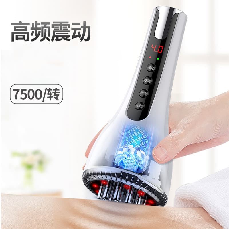 Electric Five Elements Meridian Brush Gua Sha Massager for Full Body Use, Scalp Lymphatic Massager, Leg Slimming Comb Tool