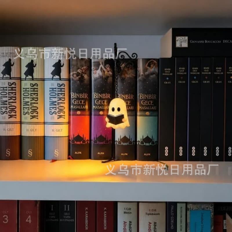 Fun Ghost Bookcase Reading Light Ghost Bookshelf Lantern