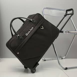 New Women Large Capacity Fashion Trolley Bag Oxford Cloth Lightweight Handheld Luggage Foldable Waterproof Travel Bag Men