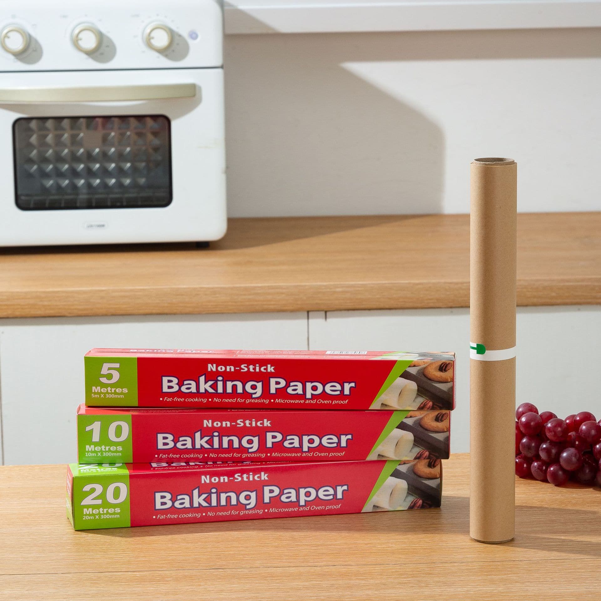 High Temperature Resistant Baking Paper Steaming Cage Paper Roasting Tray Paper Wood Grain Butter Paper Oil Resistant Silicon Oil Paper