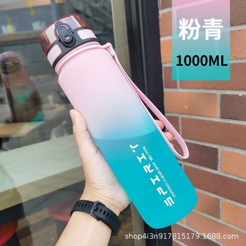 Outdoor Large Capacity Sports Water Bottle, High-Design Gradient Color Diving Cup, Household Portable Direct-Drink Plastic Cup Wholesale