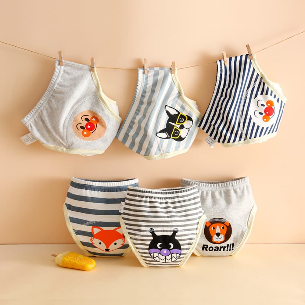 Ins Cartoon Winged Baby Gauze Diaper Cover Waterproof Training Pants Pure Cotton Learning Pants Pull-Up Pants