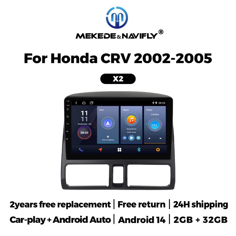 For Honda CRV 2002-2005 Android CarPlay Reverse Bluetooth Car Navigation