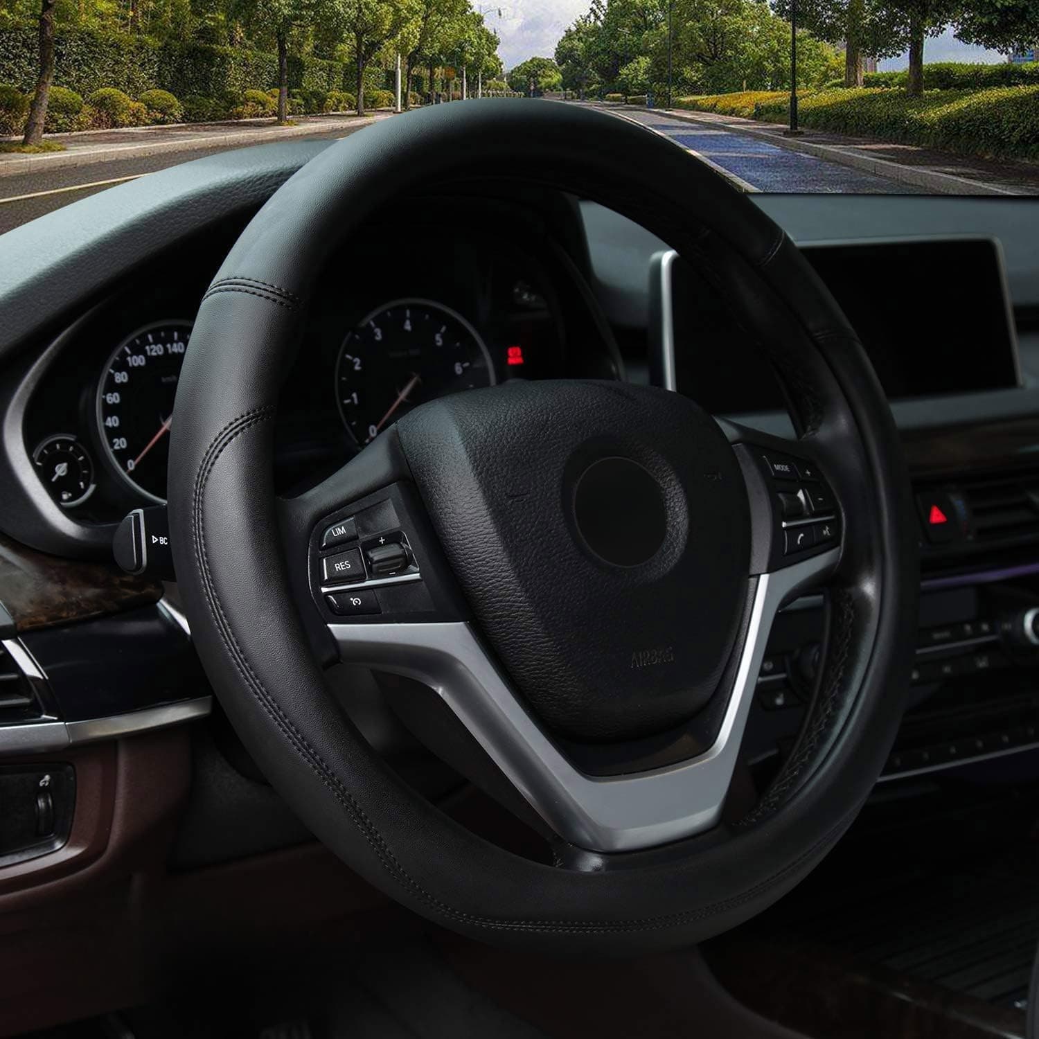 Car Steering Wheel Cover Anti-Slip Protection Cover Universal Car Accessories Interior Modification Shiny Soft Steering Wheel