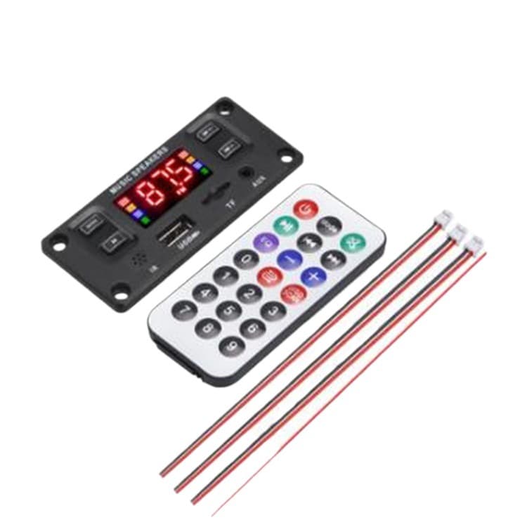 DC12V with power amplifier 2*30W Bluetooth decoder board color screen with recording call lossless with remote control support TF card