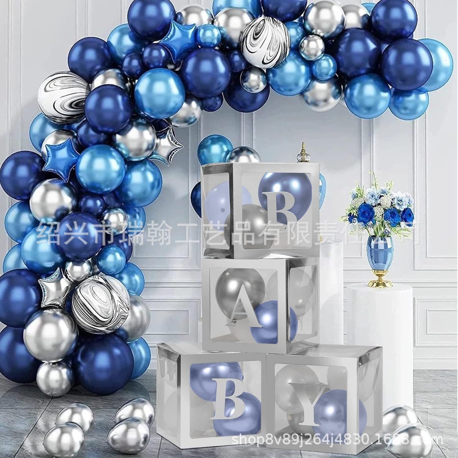 Gender Reveal Party Supplies BABY Letter Box Decoration Factory Stock Transparent Balloon Box Party Setup