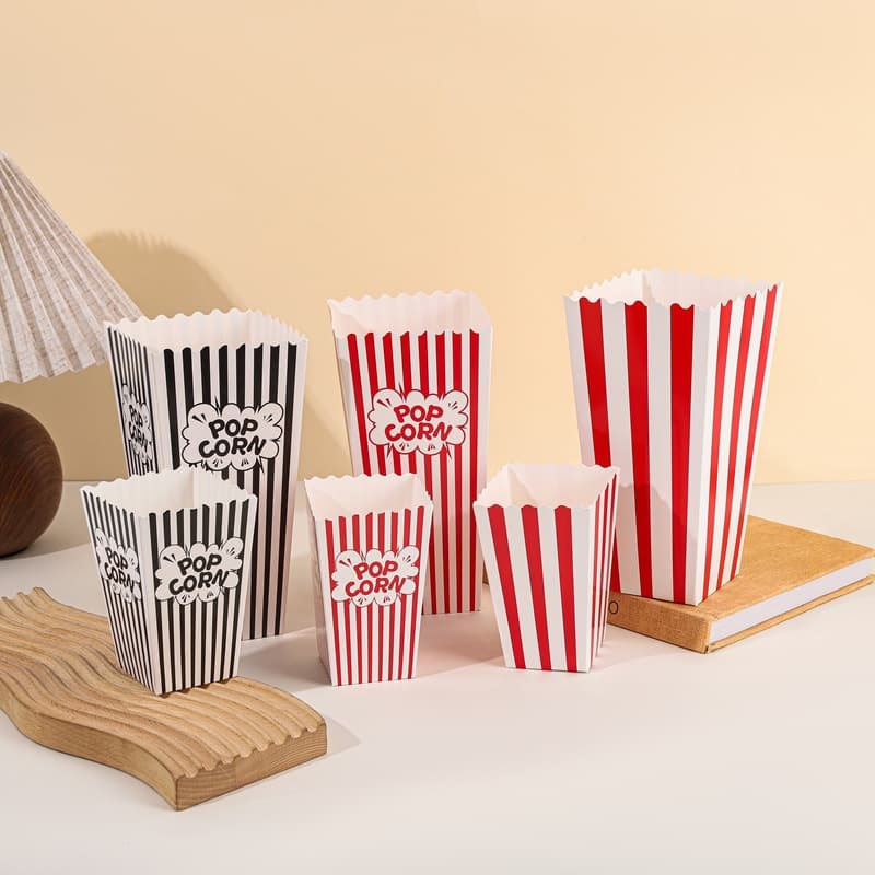 Cross-border new popcorn box candy box chicken popcorn folding box theater disposable popcorn packaging box