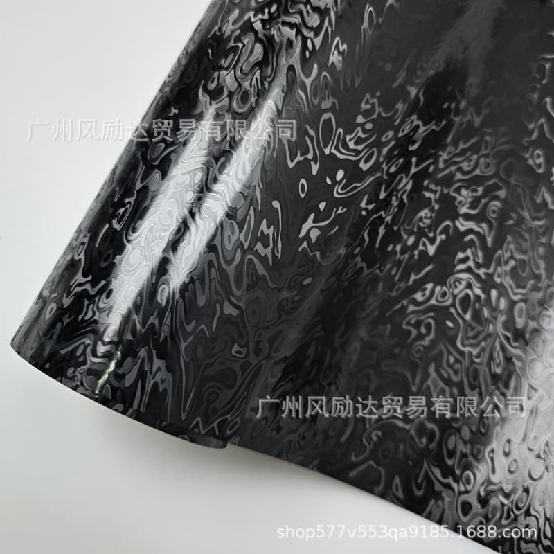 Cross-border Hot Selling Forged Full Series Black Carbon Black Metaverse Black Glass Black Car Wrap Film Interior Diamond Black