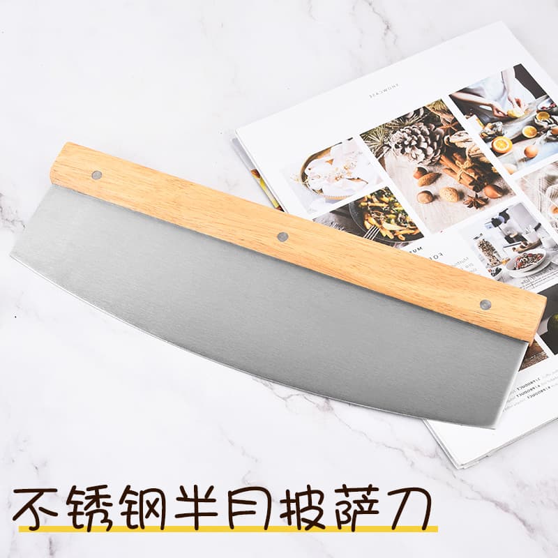 Wholesale Pizza Rocker Pizza Cutter Half Moon Pizza Knife Pizza Slicer