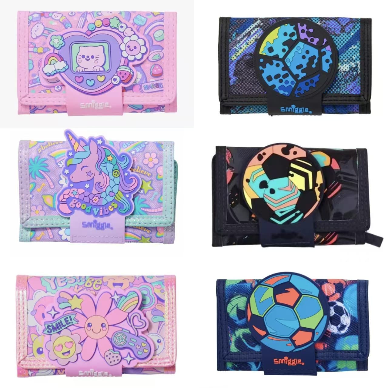 Australian Smiggle Wallet Kids Card Holder Key Pouch Coin Purse Foldable Wallet for Students