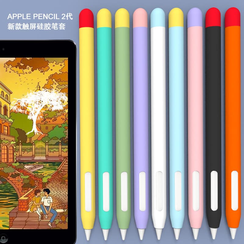 Silicone protective case for Apple Pencil Pro 1st and 2nd generation capacitive styluses.