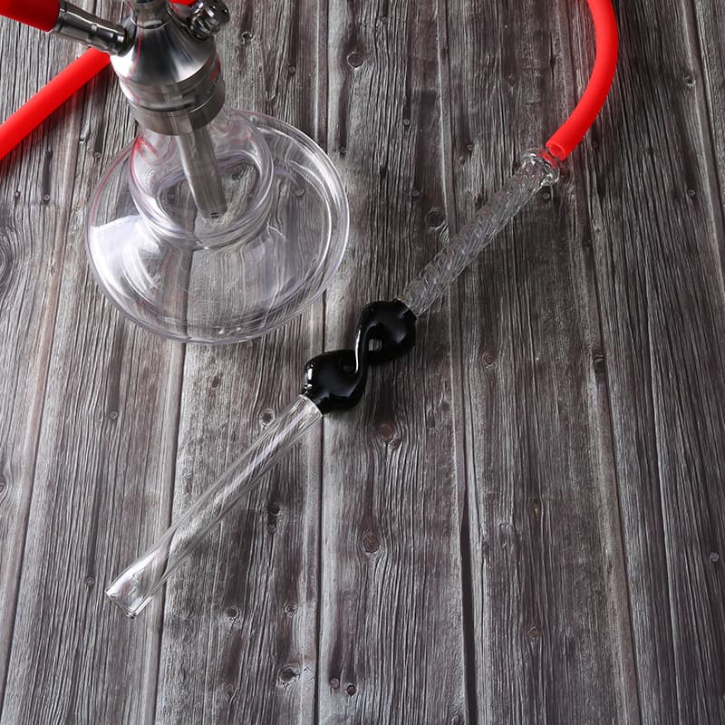 Wholesale Hookah Accessories Colored Handle Straw Flat Mouth Design Purple Black Pink Blue