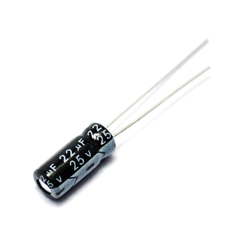 Risym 25V/22uF Electrolytic Capacitor, Size 5*11mm Through-Hole, High-Quality Aluminum Electrolytic Capacitors (50 pcs)