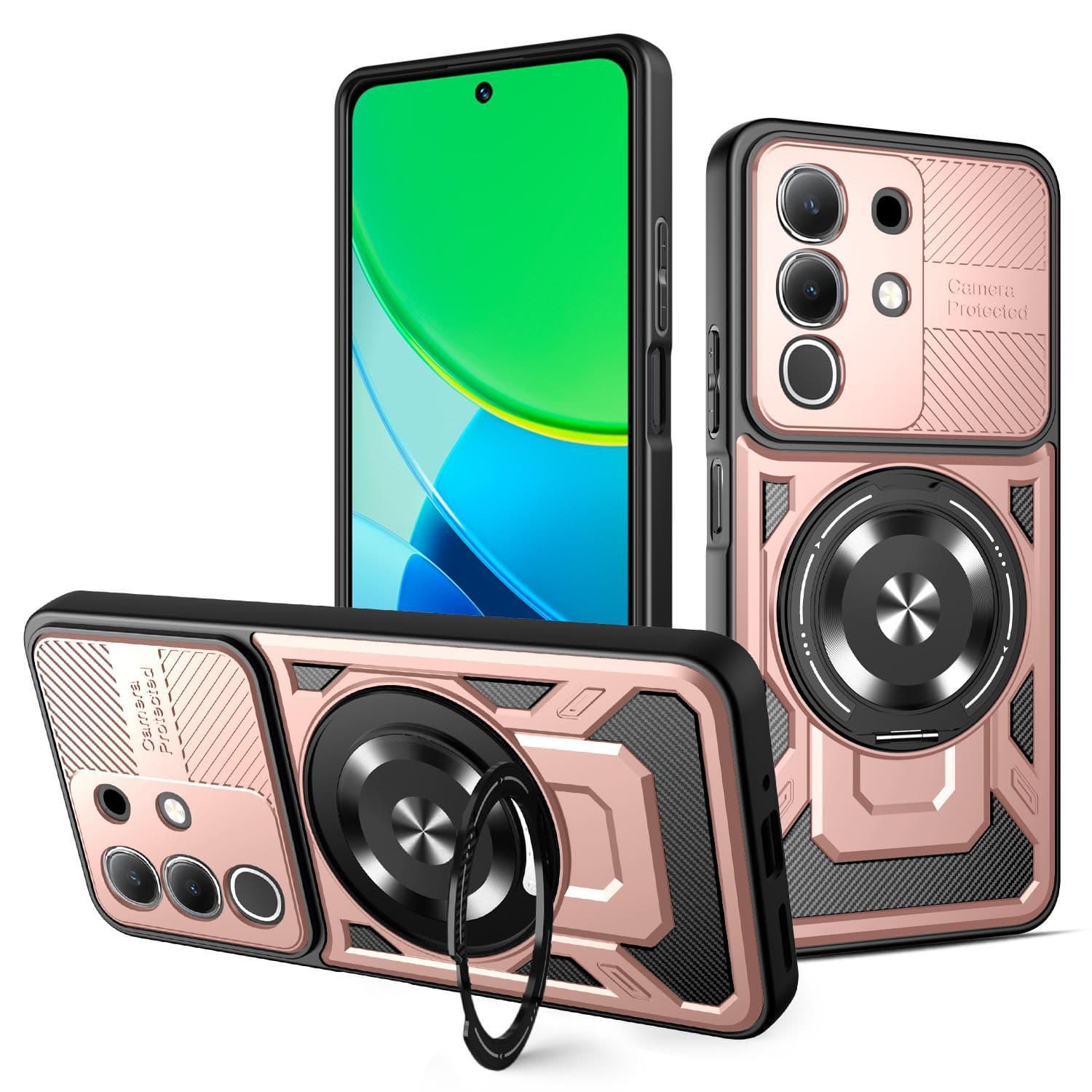 Factory Hot Sale Compatible with VIVO V50 U-Jia Supports Wireless Charging Y04/Y29S Rotatable Stand Phone Case