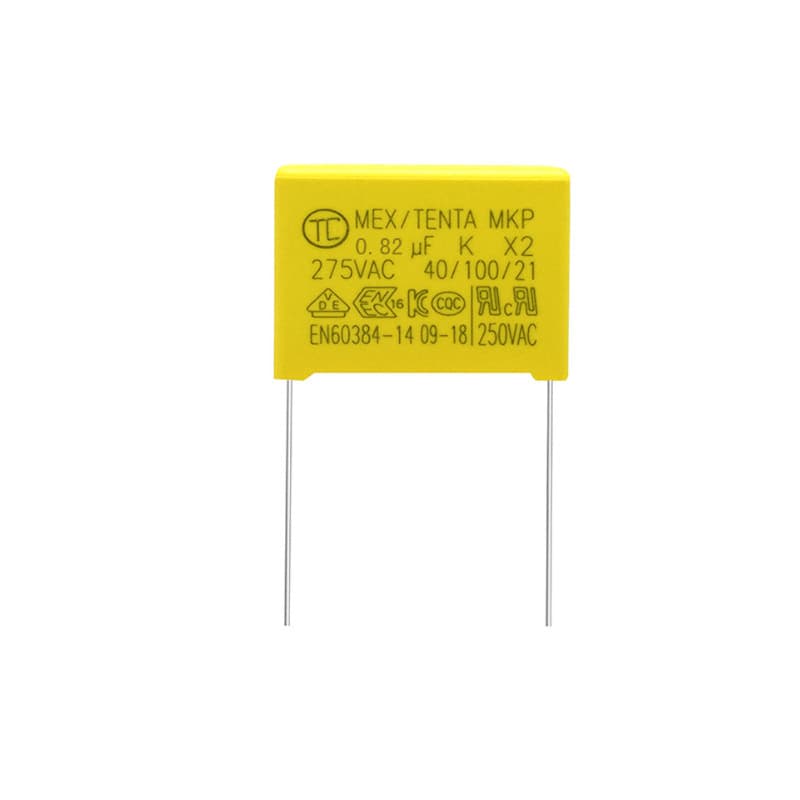 X2 capacitor 824k275V 0.82uF anti-interference safety capacitor 824/275V pitch P15, P22.5