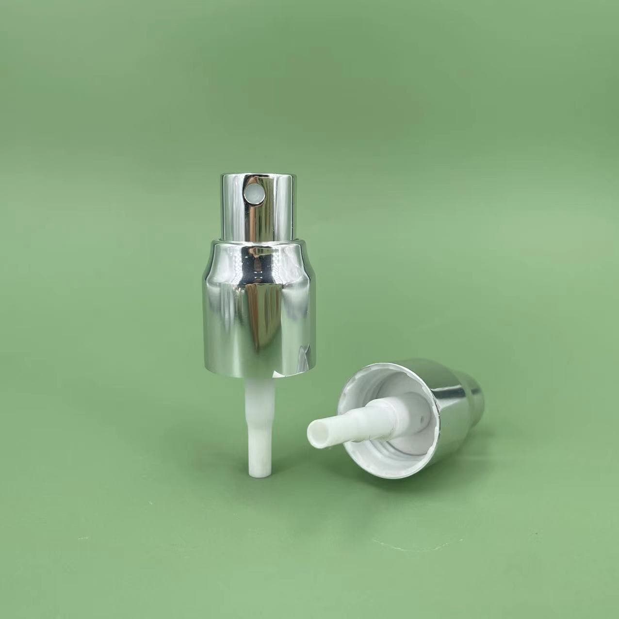Factory Spot 20 Tooth Arc Shoulder Anodized Aluminum Silver Cosmetic Essential Oil Liquid Foundation Perfume Lotion/Spray Pump
