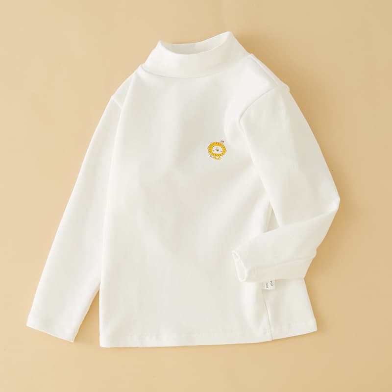 Children's Pure Cotton Base Layer Shirt Boys' Inner Wear Baby A-Class Autumn Winter Girls' Kids Clothing Toddler Long Sleeve T-Shirt Underwear