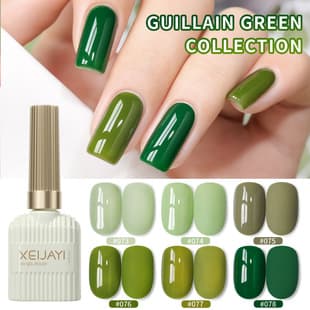2025 New Premium Olive Green Jade Green Brightening Solid Gel Polish for Nail Salons