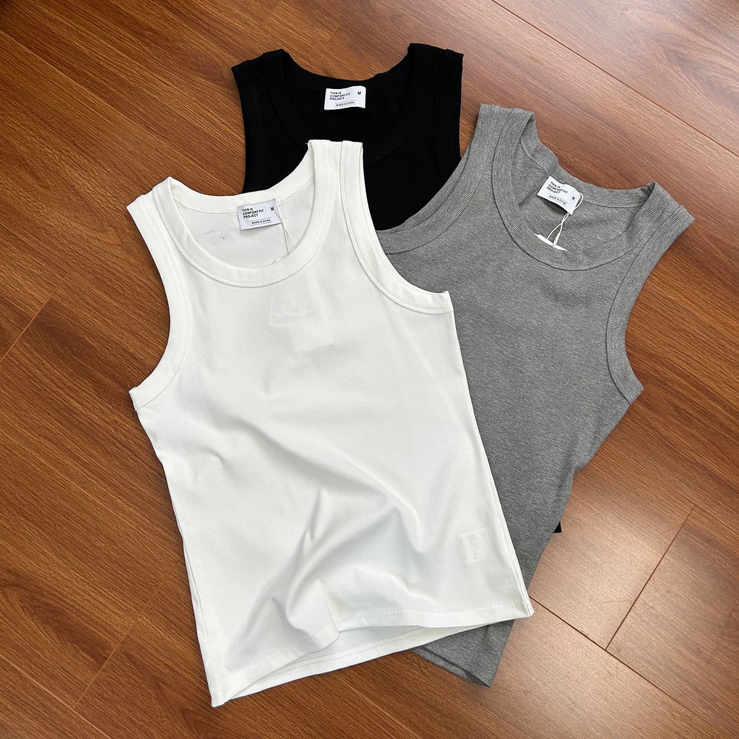 [Perfect Fit] Cooling Ribbed Knit High-Stretch Moisture-Wicking Breathable Fitness Sports Versatile Base Tank Top