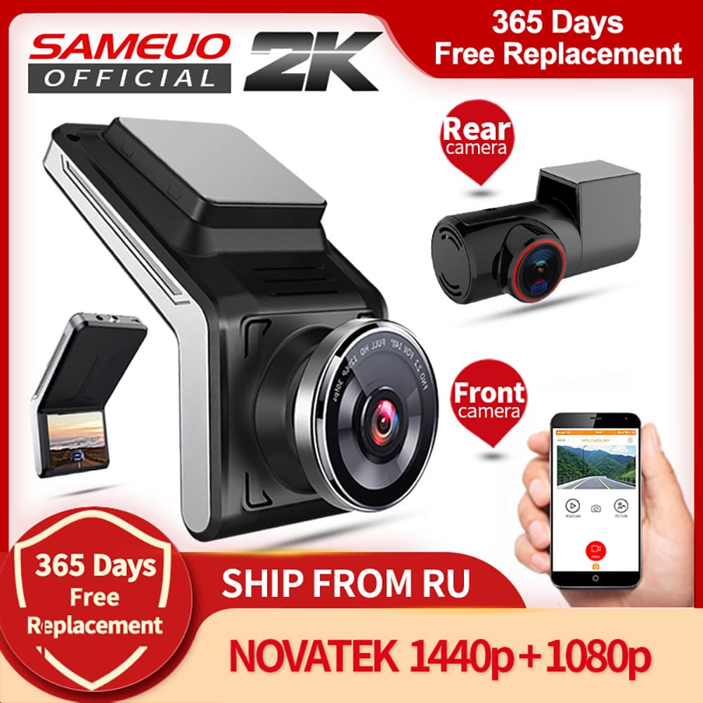 New Cross-Border E-Commerce Exclusive Dash Cam 2-Inch Screen HD Night Vision Wide Angle 360-Degree WiFi Hidden