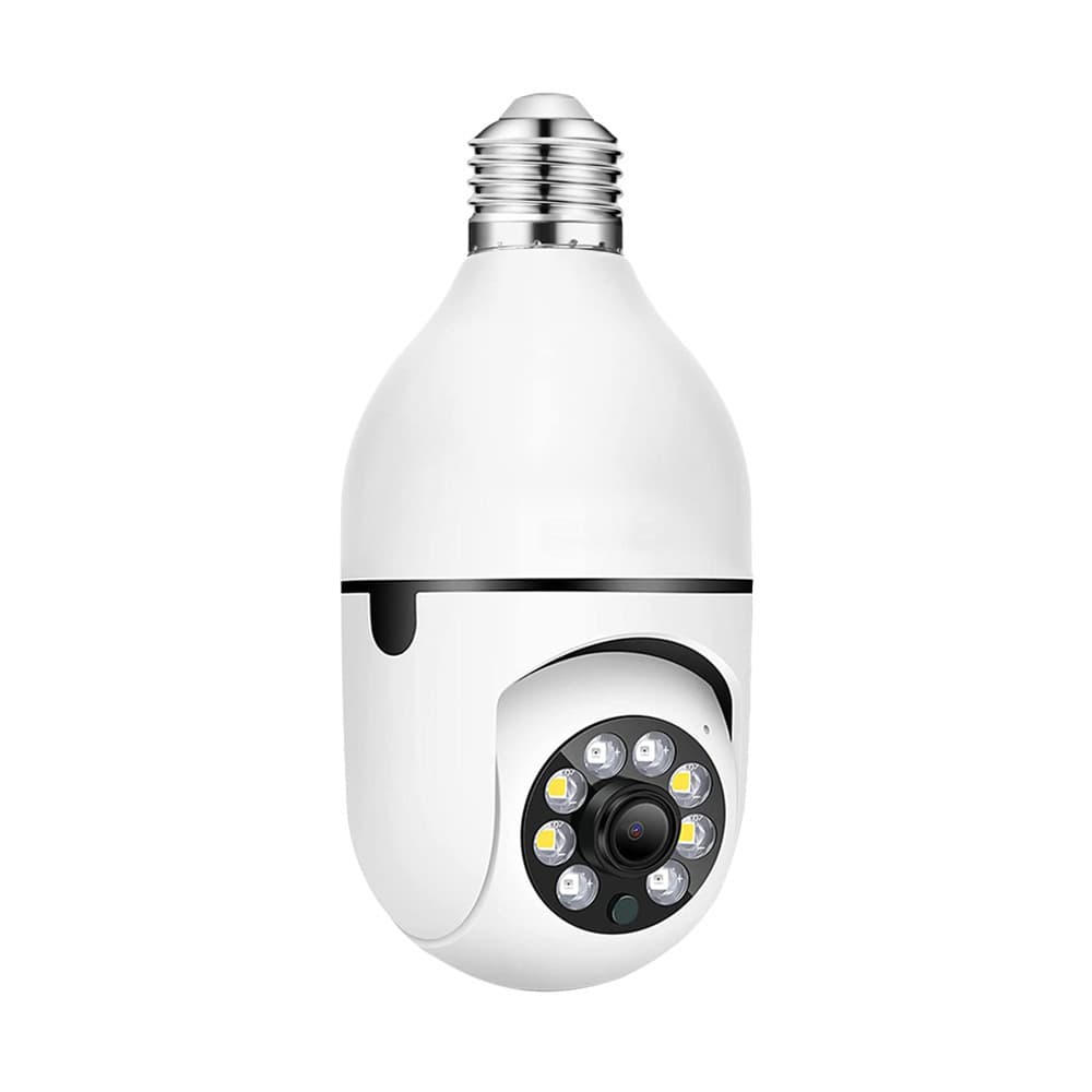 360-Degree E27 Light Bulb Security Camera, Remote Monitoring, Home No-Install Night Vision Indoor Surveillance Camera