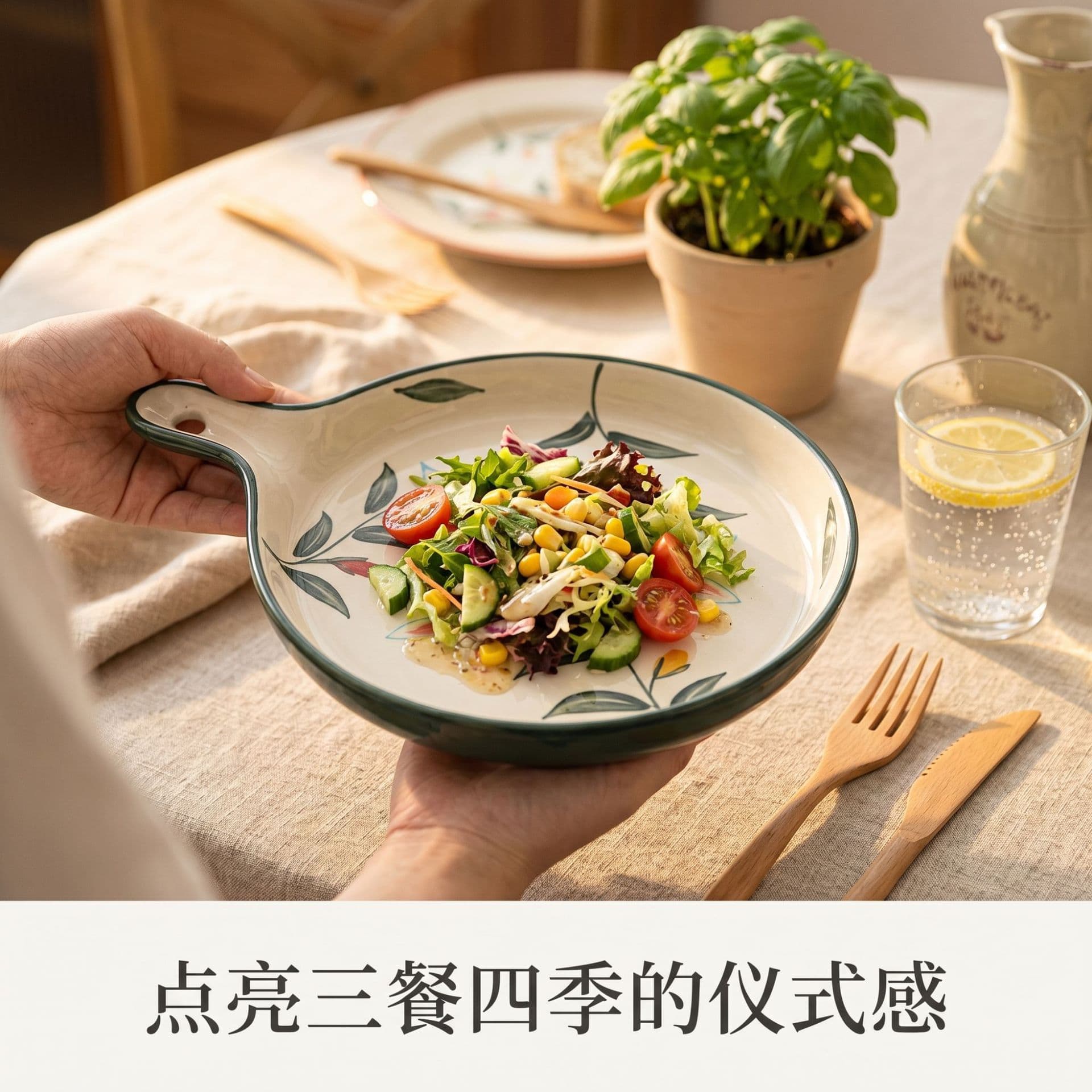 Nordic Fresh Glazed Green Leaf Ceramic Plate Bowl Dish Creative Home Breakfast Plate Western Food Plate Salad Plate