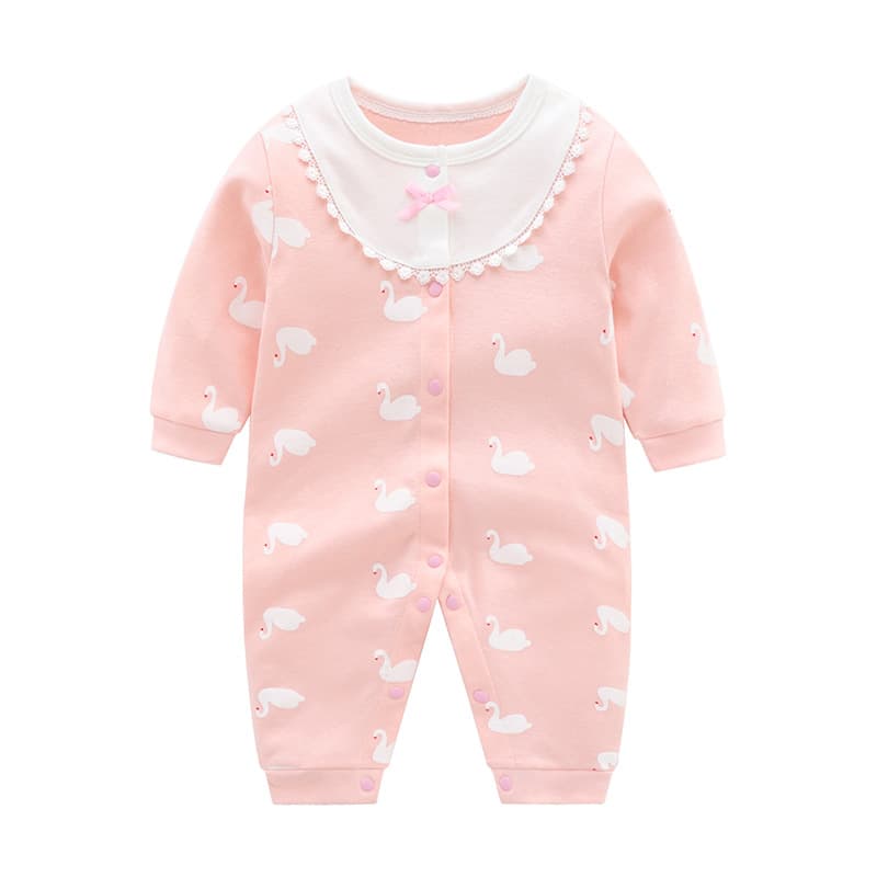 New Baby Romper Autumn Long Sleeve Cotton Outwear for 0-1 Year Old Girls