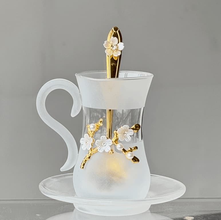 Frosted Coffee Mug Light Luxury Glass Coffee Mug Gift Box Set Team Building Party Cup Gift Box Factory Direct Sale
