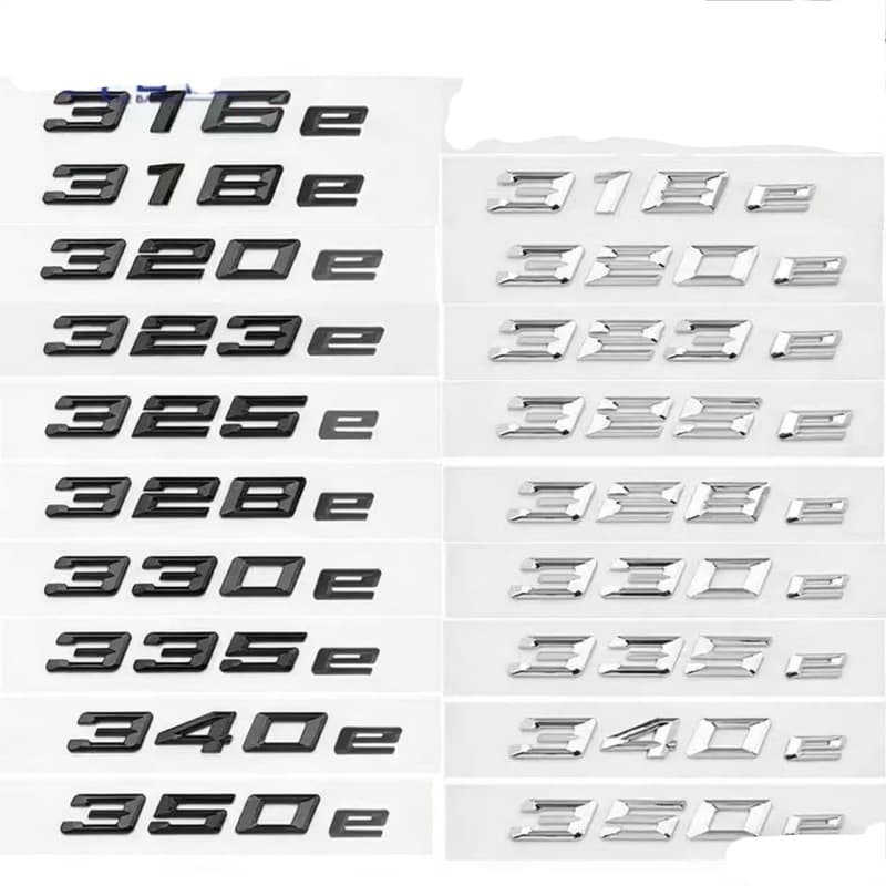 Suitable for BMW new car stickers 316e 320e 325e330e 335e 340e car displacement tail mark