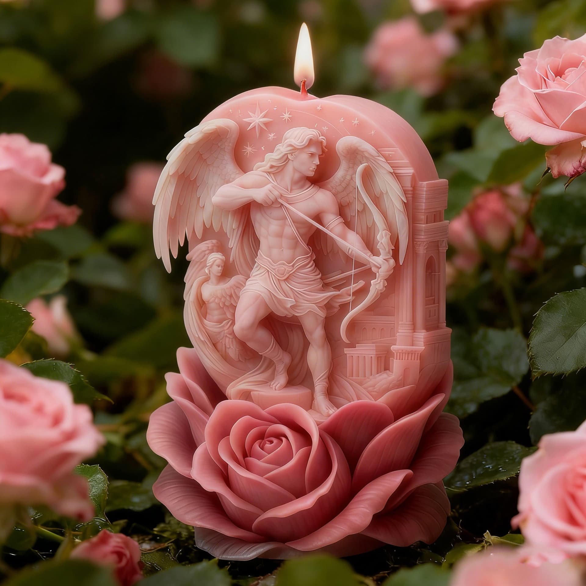 Sanxin Angel Warrior Scented Candle Silicone Mold DIY Angel Figure Aroma Stone Candle