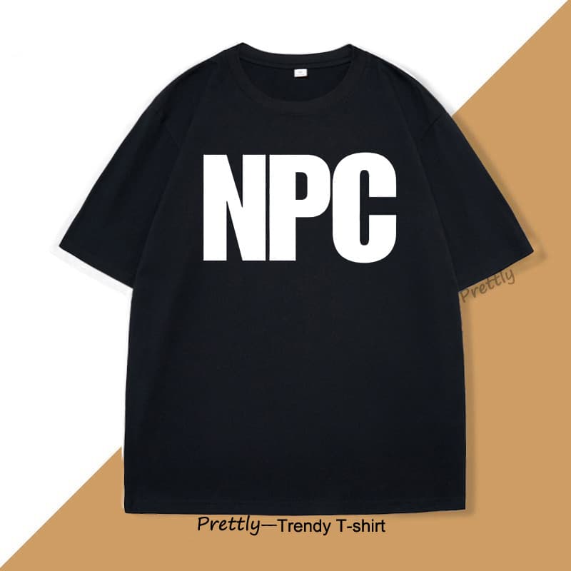 NPC Meme Tee Shirt Funny Gaming Tshirt Cotton Short Sleeve