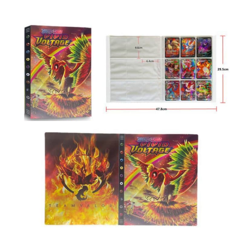 Jiugongge Pokémon Card Book Large Capacity Game Card Collection Book Animation Pokémon Card PP Storage Bag