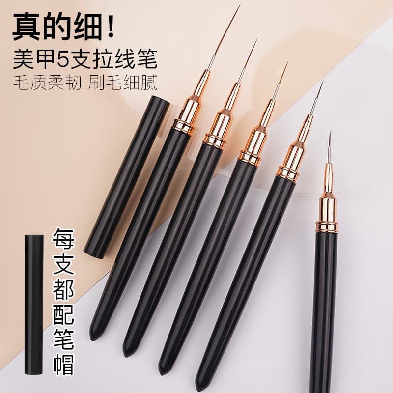 Factory Stock Fine Needle Nail Art Liner Brush Set Japanese Style Floral Painting Detailing Brush Nail Tools