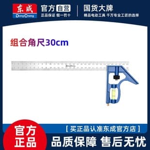 Dongcheng Combination Square Stainless Steel Angle Ruler Multifunctional Double-Sided Scale Level Angle Ruler