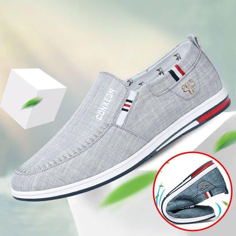 Men's Spring 2021 Old Beijing Cloth Shoes, Anti-Odor Loafer Canvas Shoes, Versatile Casual Slip-On Shoes
