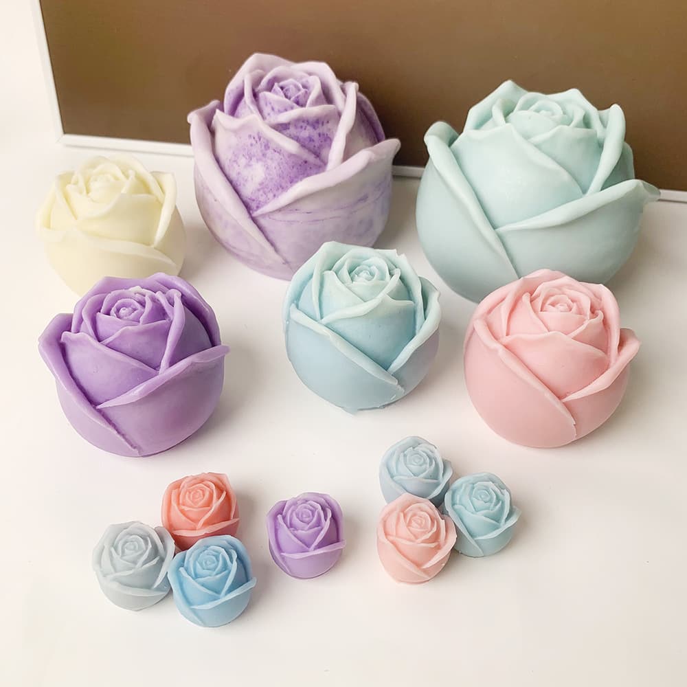 Unbloomed Rose Silicone Mold Mousse Cake Decoration Rose Chocolate Mold Ice Rose Mold