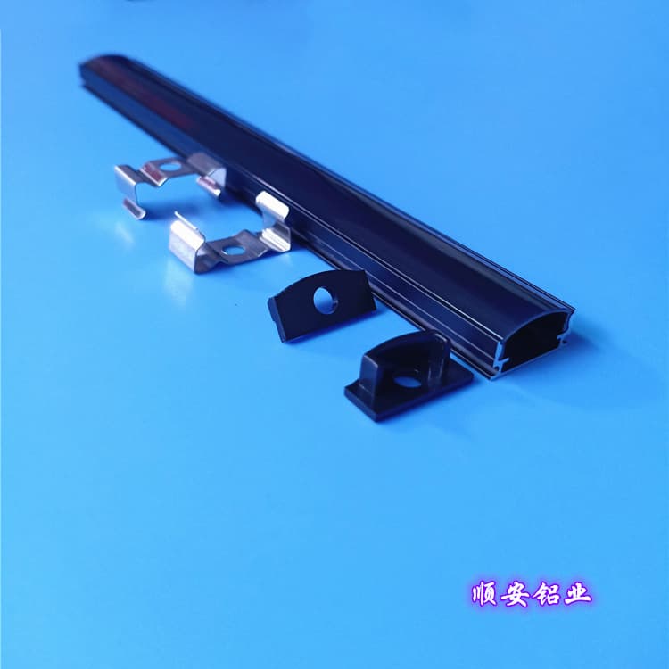 Factory direct supply of LED black light trough, surface-mounted linear light housing kit, 6063 aluminum alloy channel, PC lampshade available now.