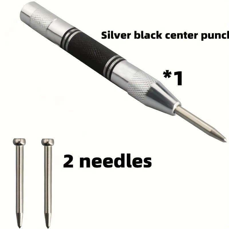 Heavy-Duty Steel Spring Window Breaker Tool Adjustable Tension Automatic Center Punch 5 Inches Glass Car Window Breaking Device