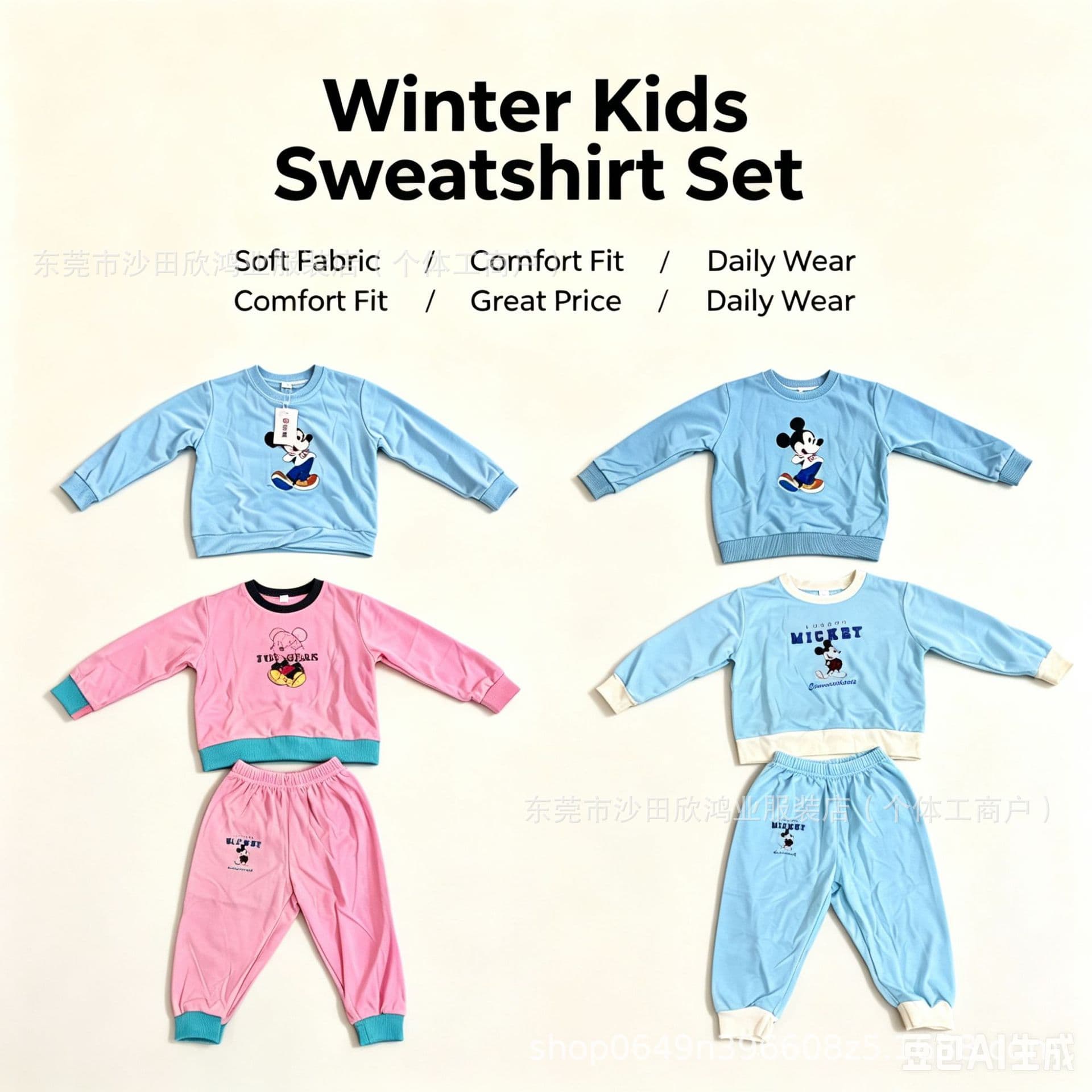 2026 Cross-Border Fall/Winter New Style Patpat Children's Clothing Boys and Girls Cartoon Sweatshirt Kids Long-Sleeve Set Wholesale
