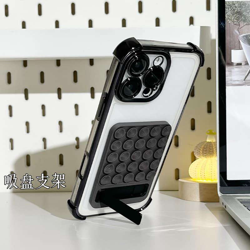 New silicone suction cup stand multifunctional for computer and phone, glass self-adhesive anti-slip silicone desktop stand
