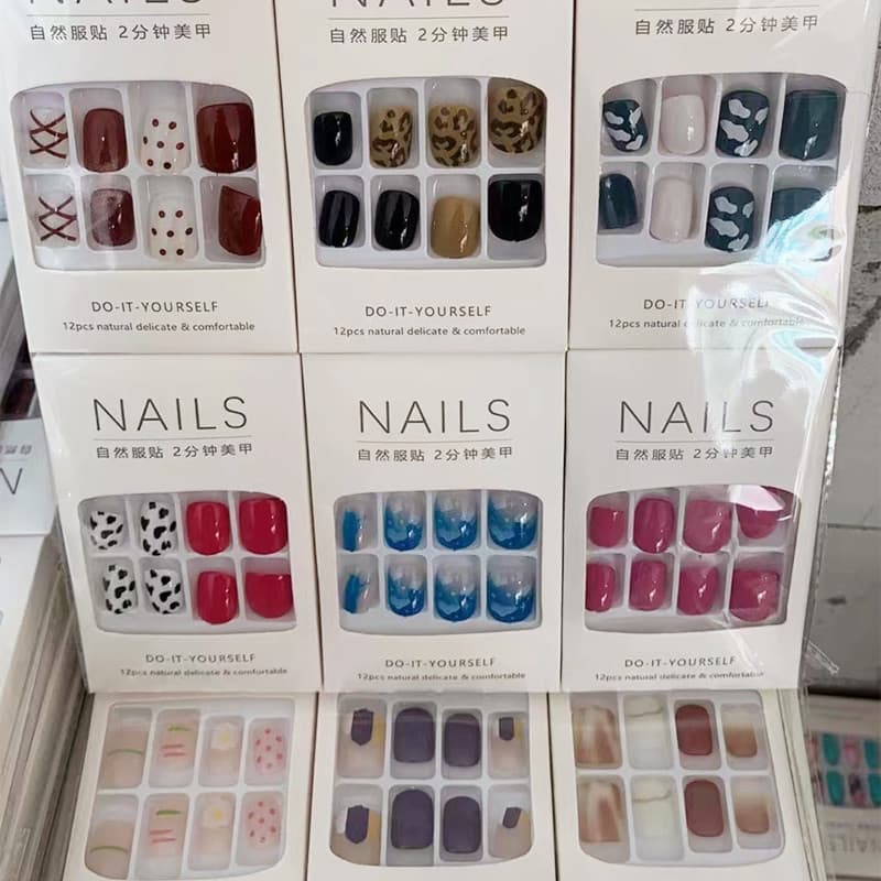 New nail stickers, removable jelly glue nail tips, ins-style premium short wear nail wraps wholesale