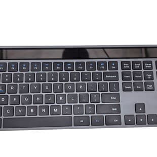 Wireless Solar Keyboard Low Power Light Luxury Aluminum Alloy Keyboard Innovative Solar Powered Battery-Free Bluetooth