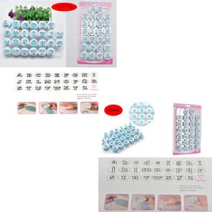 26pcs Uppercase Letter Number Spring Mold Cookie Stamp Cutter Mold DIY Chocolate Baking Tool