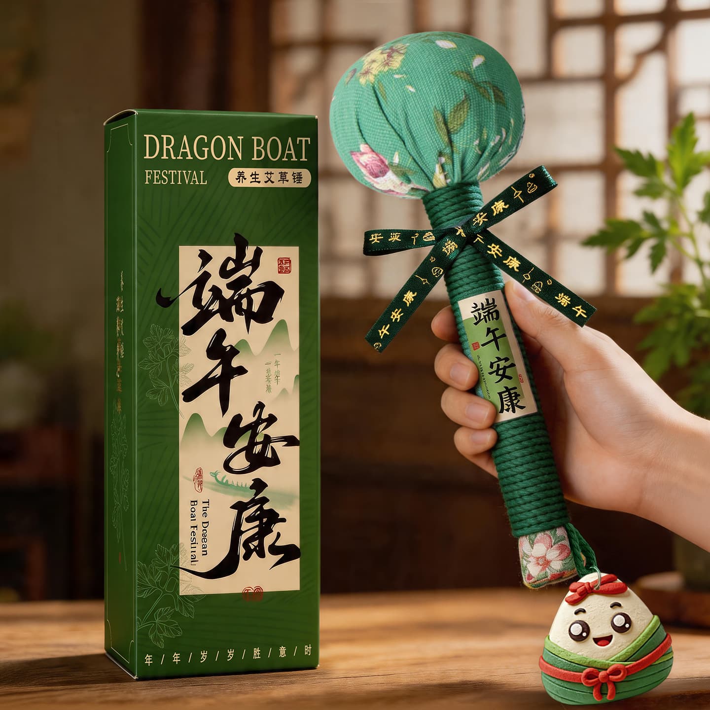 Dragon Boat Festival Gift: High-End Health-Preserving Mugwort Hammer for Elders, Dragon Boat Festival Mugwort Hammer, Back Massage Hammer Gift