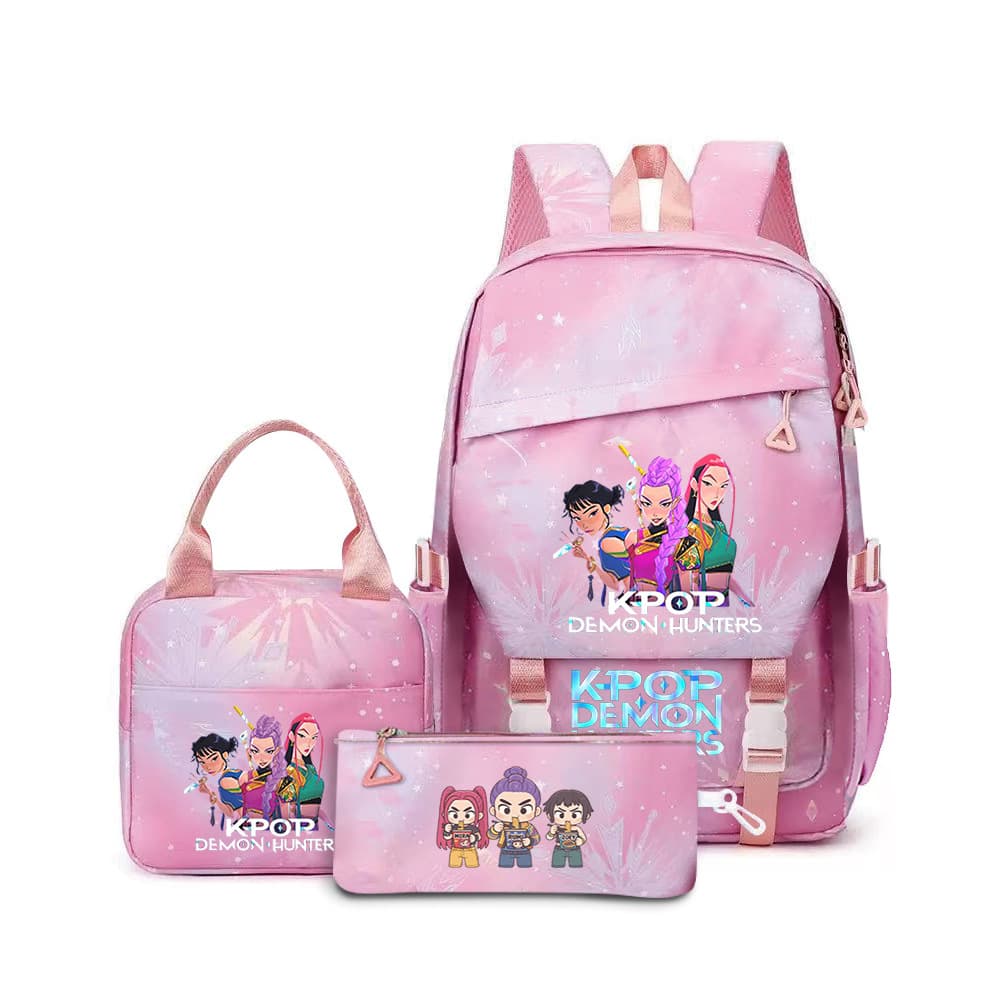 KPOP Witch Hunting Girl Group Elementary School Bags Children's Backpacks Lunch Bags Pen Bags Three-piece Set Student Backpacks