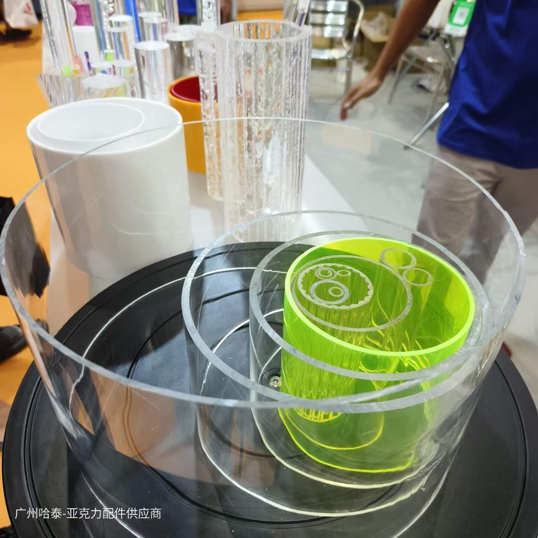 Hatai source manufacturer direct sales high-end quality transparent acrylic tube opal organic glass extruded round hollow tubes