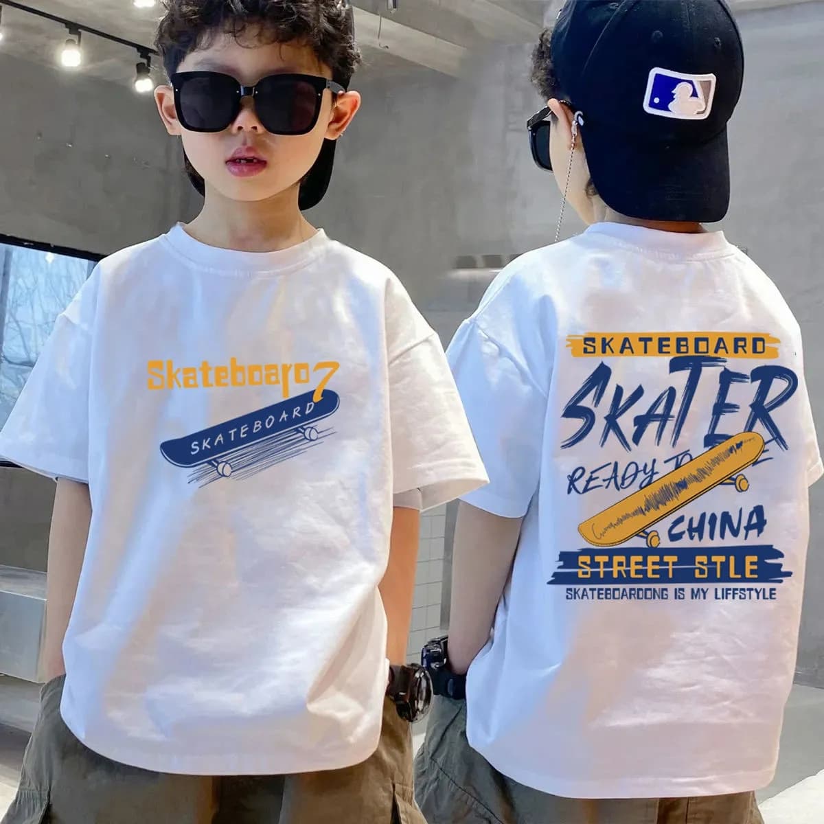Trendy Kids T-Shirt Short Sleeve Summer Boys Top Casual Ins Style