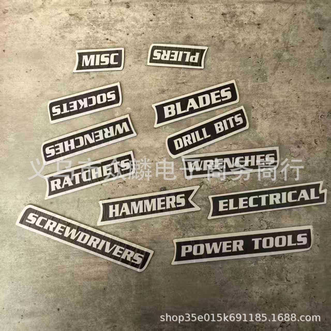 Cross-border new product Magnetic Toolbox Labels, portable magnetic toolbox labels, soft magnetic labels